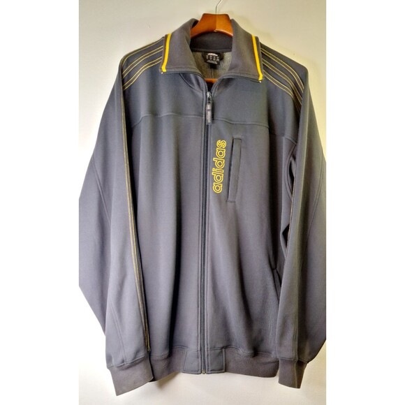 Vtg ADIDAS Full Zip Track Jacket Men's Sz XL Grey Streetwear Sports Active Wear - Picture 1 of 13